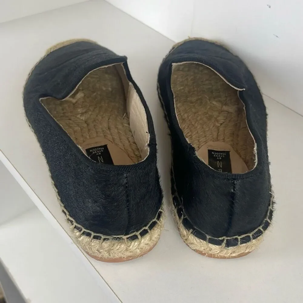 Steve Madden Lanii Hair Calf Espadrille Loafers 7